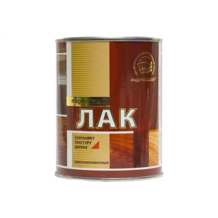 Лак паркетный глянцевый бесцветный Радугамалер 0,9 л 4650001275059