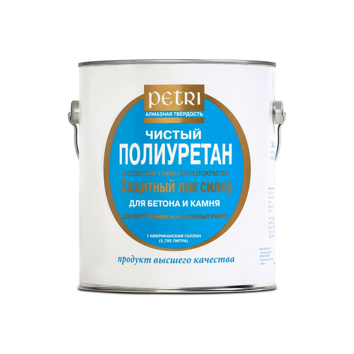 Защитный лак для бетона и камня Petri Concrete & Stone Sealer  глянцевый PC3600100