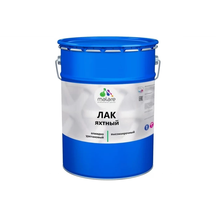 Яхтный лак по дереву MALARE износостойкий алкидно-уретановый глянцевый 18 кг 2036767864041