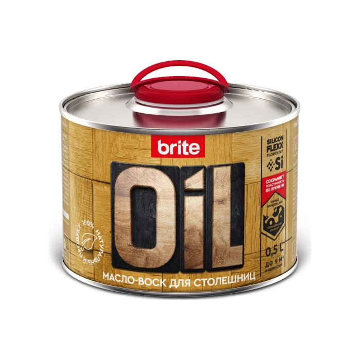 Масло-воск для столешниц BRITE FLEXX банка 0.5 л 212470