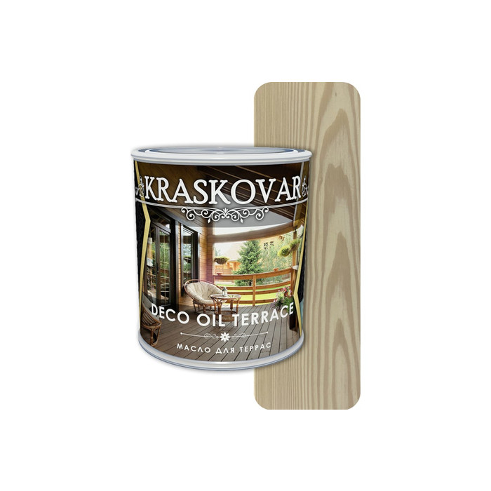 Масло для террас Kraskovar Deco Oil Terrace Белый 0,75 л 1132