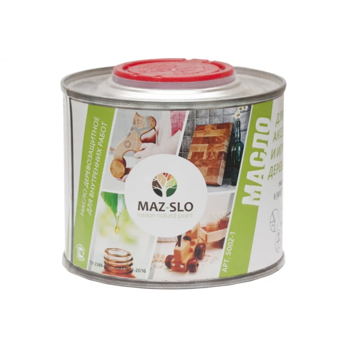 Масло для кухонных аксессуаров и игрушек из дерева MAZ-SLO цвет Рябина 0.35л 8071323