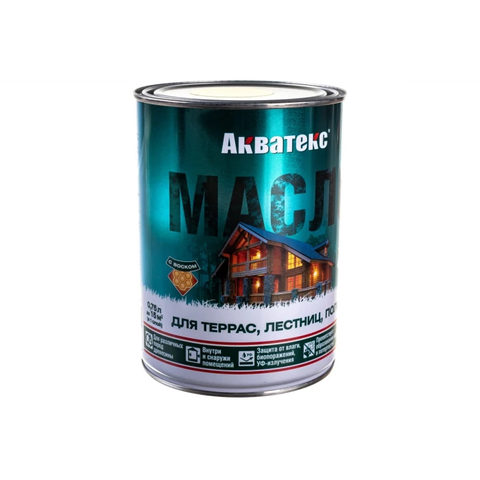 Масло Акватекс для террас лестниц полов 0.75 л 205703