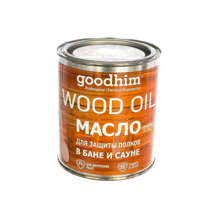 Масло для защиты полков в бане и сауне Goodhim запах хвои, 0,75 л. 58266