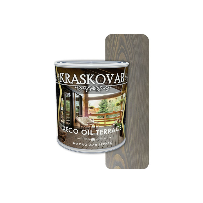 Масло для террас Kraskovar Deco Oil Terrace Графит 0,75 л 1255