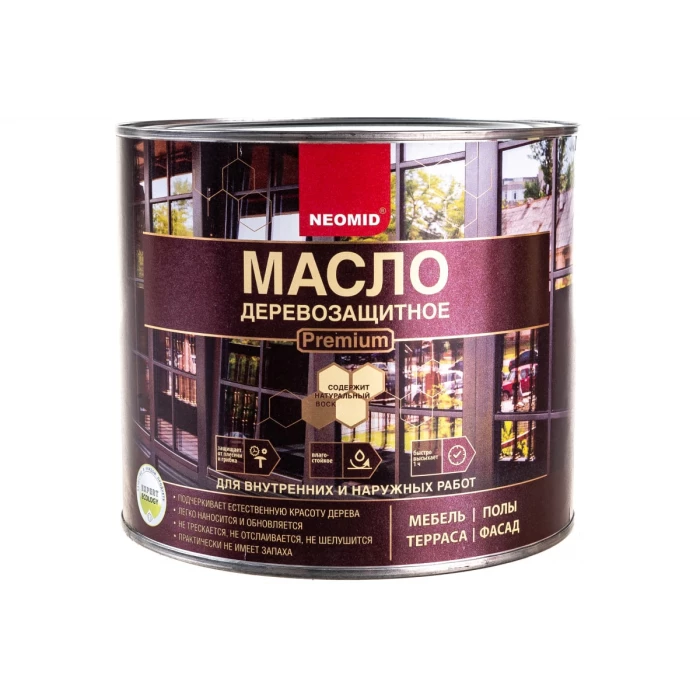 Деревозащитное масло Neomid Premium 2 л, тик Н-маслоPrem-2/тик