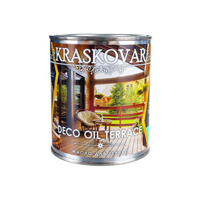 Масло для террас Kraskovar Deco Oil Terrace Орех 0,75 л 1124