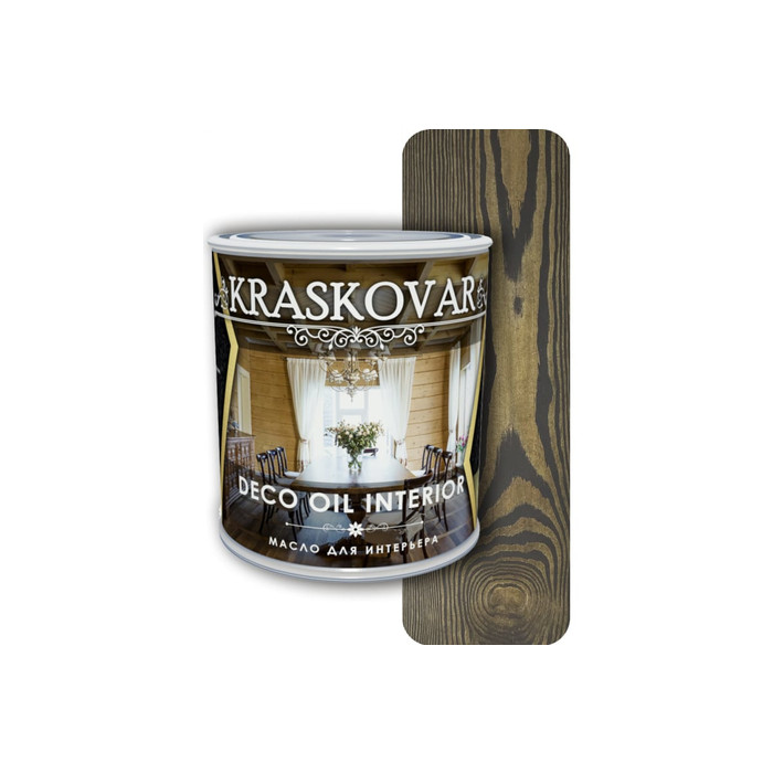 Масло для интерьера Kraskovar Deco Oil Interior эбеновое дерево 0,75л 1101