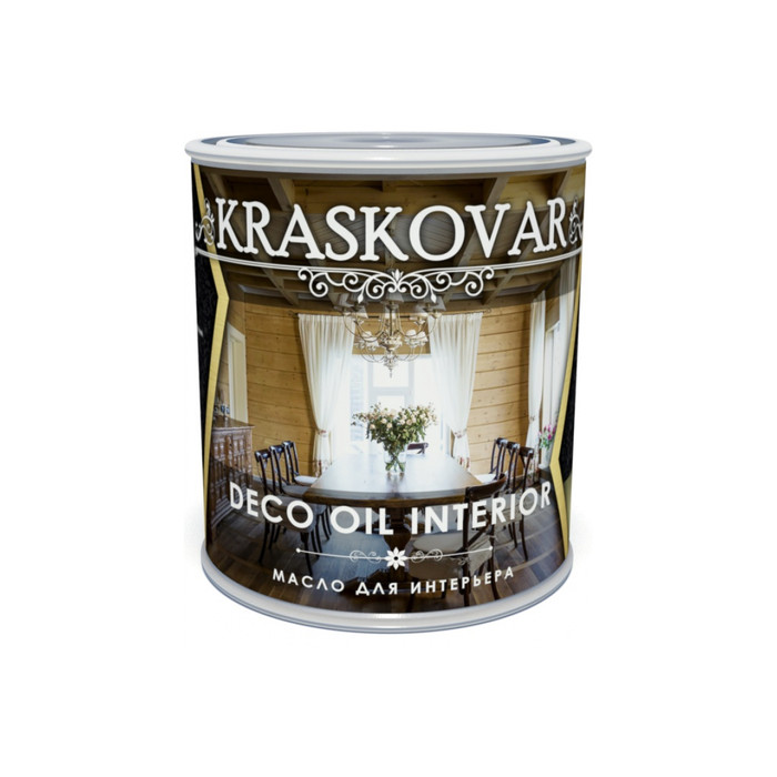Масло для интерьера Kraskovar Deco Oil Interior бесцветный 0,75л 1089 фото 2