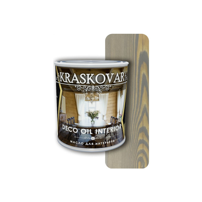 Масло для интерьера Kraskovar Deco Oil Interior туманный лес, 0.75 л 1261