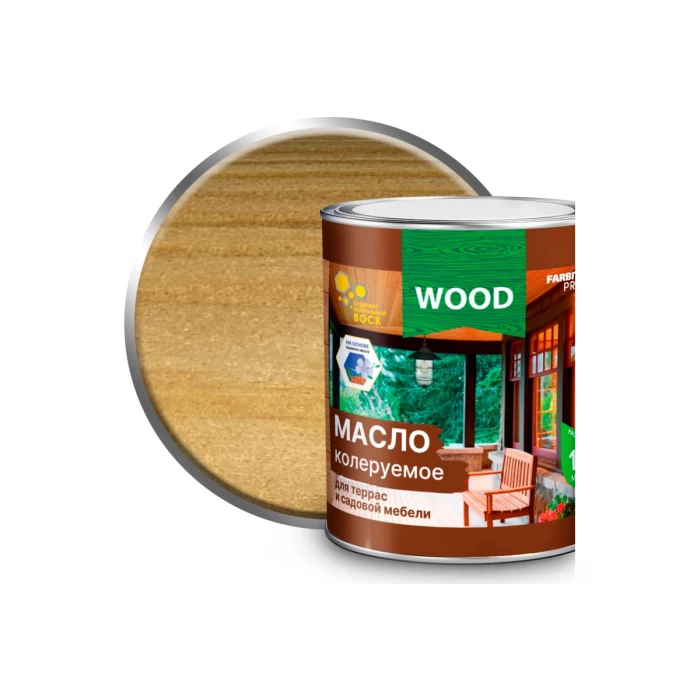 Колеруемое масло для террас и садовой мебели FARBITEX (бесцветный; 3 л) 4300005281