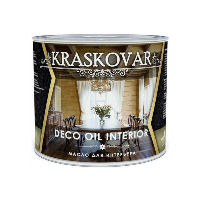 Масло для интерьера Kraskovar Deco Oil Interior лиственница 2,2л 1112 фото 2