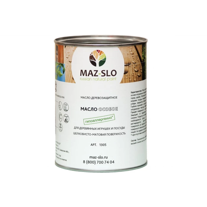 Масло для игрушек и посуды из дерева MAZ-SLO