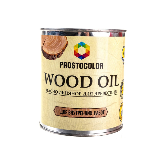 Льняное масло для древесины ПРОСТОКОЛОР WOOD OIL 0,75 л 95838