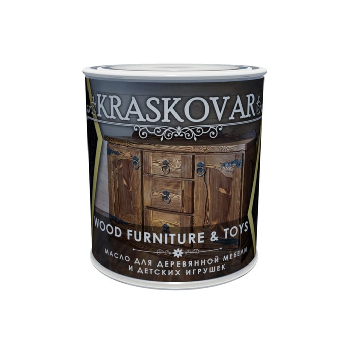 Масло для мебели и детских игрушек Kraskovar Wood Furniture & Toys орех 0,75 л 1373