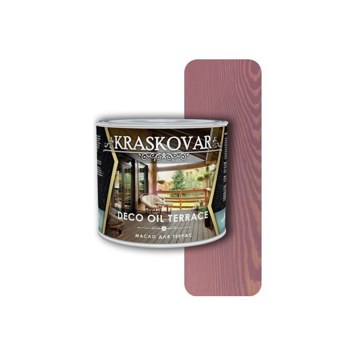 Масло для террас Kraskovar Deco Oil Terrace Бургундия, 2.2 л 1290