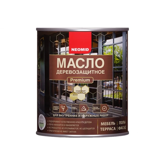 Масло NEOMID деревозащитное Premium 0,75 л Синий сапфир Н-маслоPrem-0,75/син