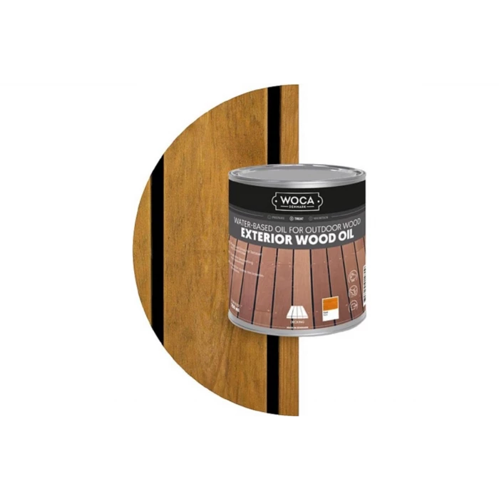Масло Woca Exterior Wood Oil для наружных работ, водная основа, Тик (Teak), 0.75 л 617938