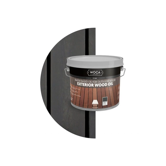 Масло Woca Exterior Wood Oil для наружных работ, водная основа, Грозовой серый (Thunder Grey), 2.5 л 618225
