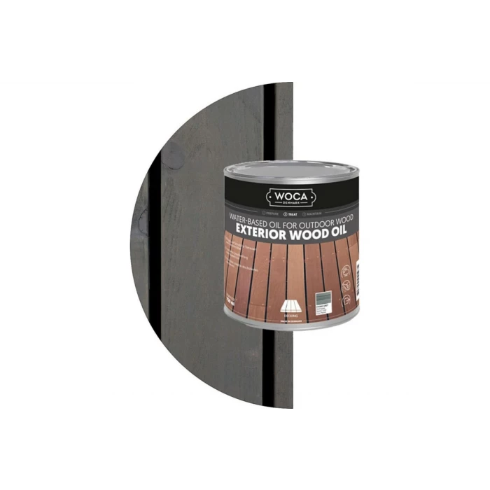 Масло Woca Exterior Wood Oil для наружных работ, водная основа, каменный серый (Stone Grey), 0,75 л 618110