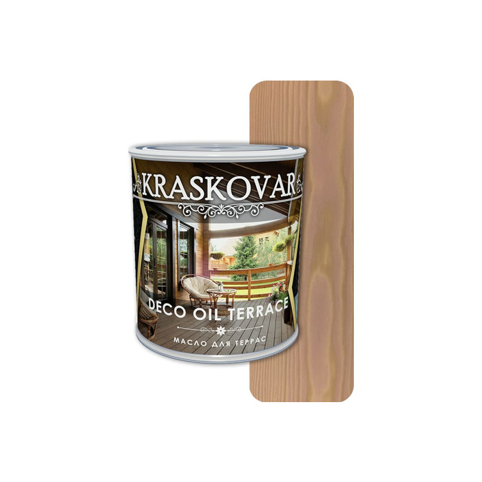 Масло для террас Kraskovar Deco Oil Terrace имбирь, 0.75 л 1280