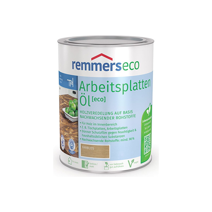 Экологичное масло для столешниц, панелей и мебели REMMERS (бесцветное; 0.375 л) 23079