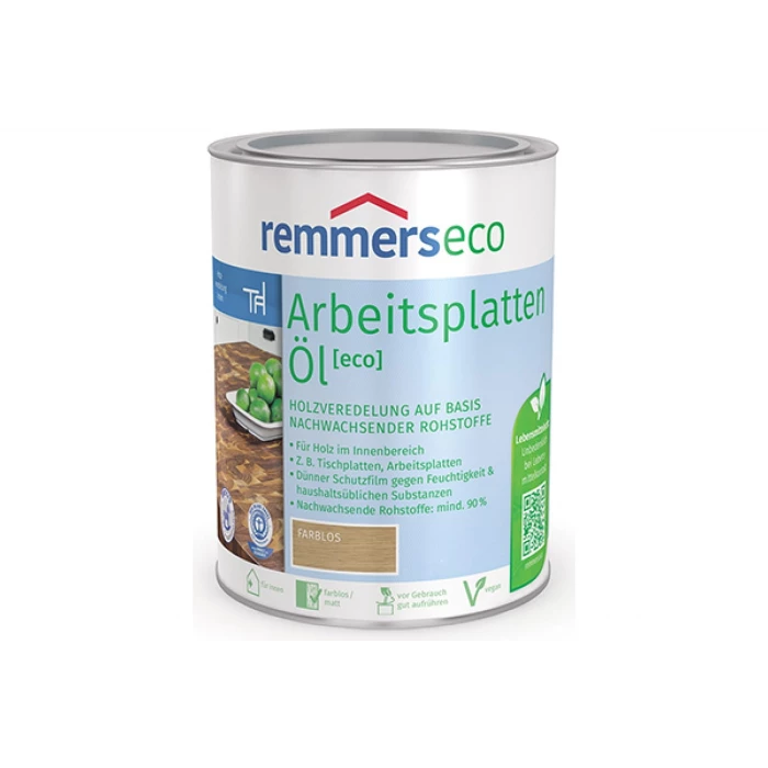 Экологичное масло для столешниц, панелей и мебели REMMERS (бесцветное; 0.375 л) 23079