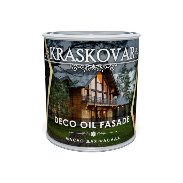 Масло для фасада Kraskovar Deco Oil Fasade Бесцветный 0,75 л 1229 фото 2