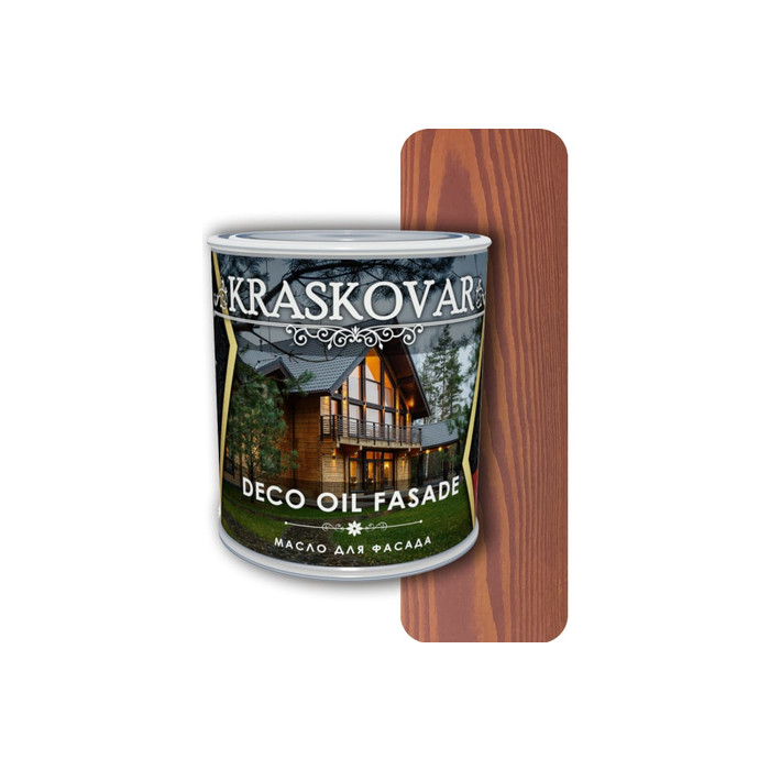 Масло для фасада Kraskovar Deco Oil Fasade вишня, 0.75 л 1294