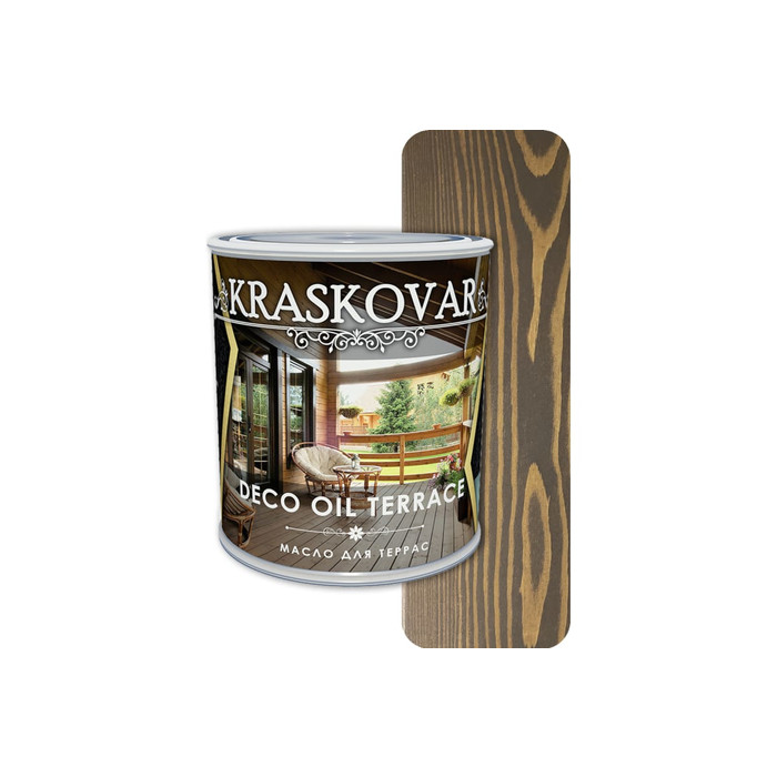 Масло для террас Kraskovar Deco Oil Terrace Палисандр 0,75 л 1123
