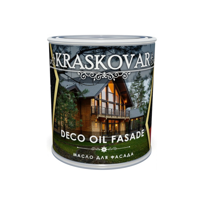 Масло для фасада Kraskovar Deco Oil Fasade Гранат 0,75 л 1236 фото 2