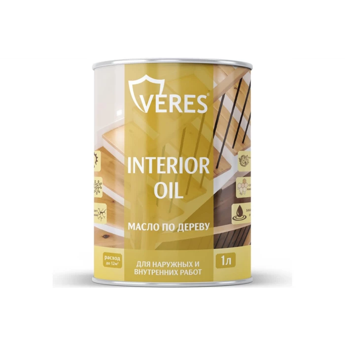 Масло для дерева VERES interior oil, 1 л, бесцветное 255500