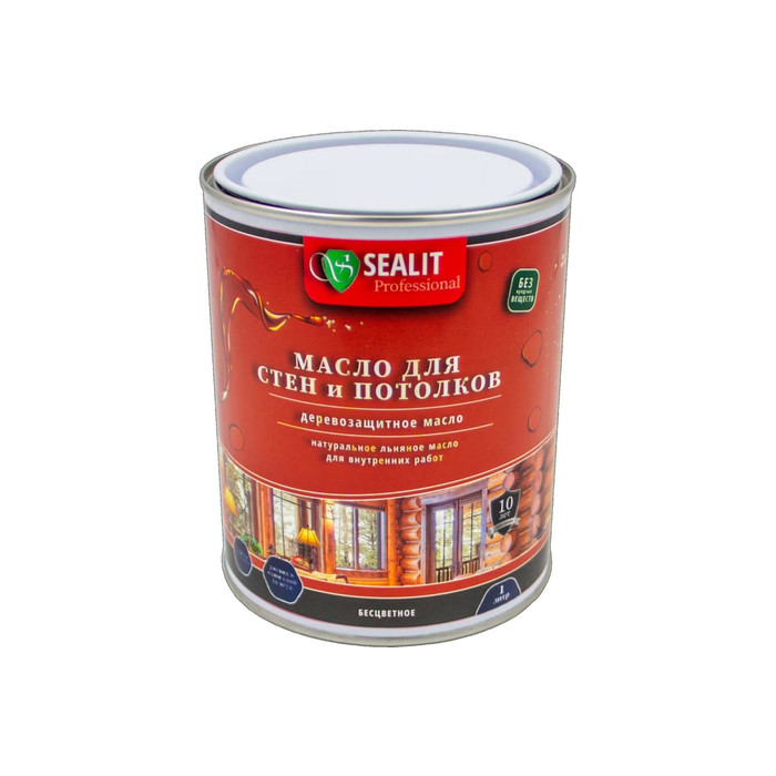 Масло для стен и потолков Sealit Wall & Ceiling oil 1 л, макассар, 16-1010