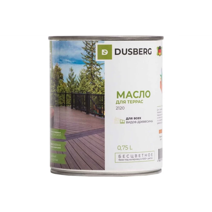 Масло для террас DUSBERG бесцветное, 0.75 л 2120075