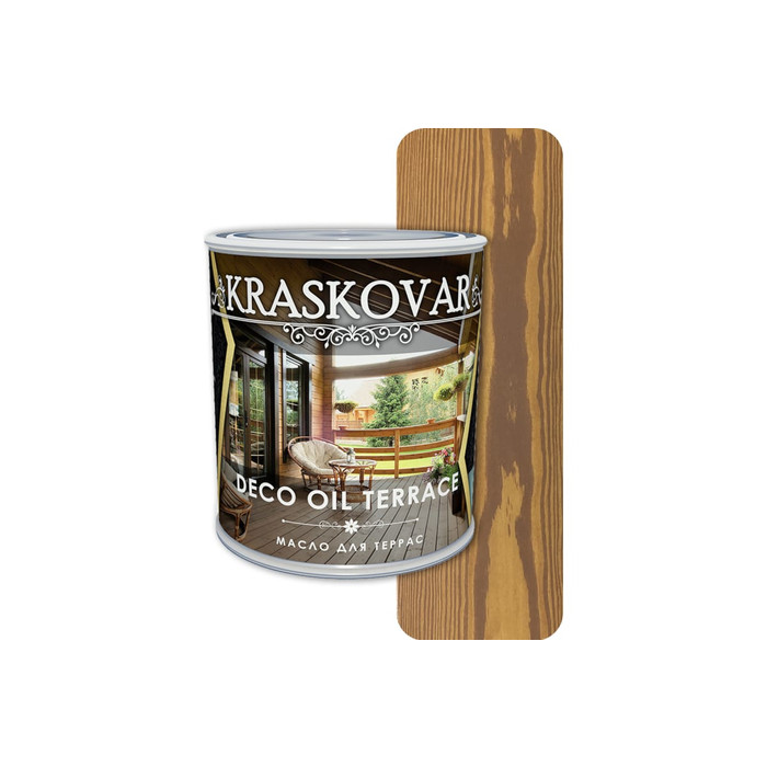 Масло для террас Kraskovar Deco Oil Terrace Моккачино 0,75 л 1253