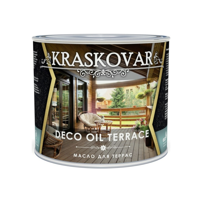 Масло для террас Kraskovar Deco Oil Terrace Белый 2,2 л 1144