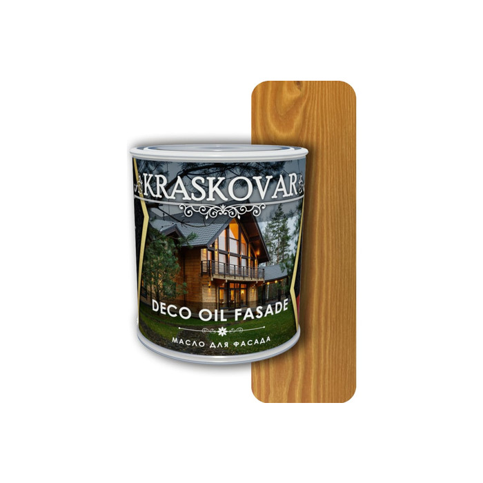 Масло для фасада Kraskovar Deco Oil Fasade осенний клен, 0.75 л 1292