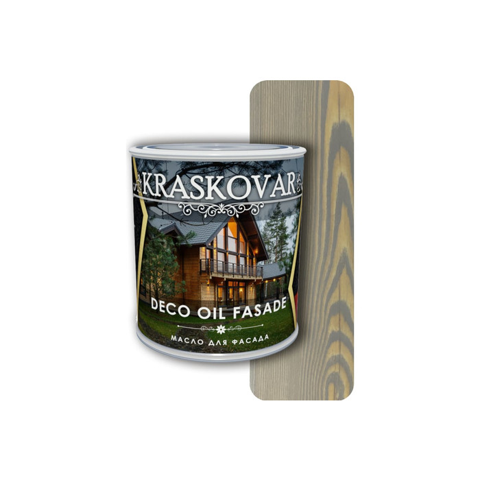 Масло для фасада Kraskovar Deco Oil Fasade туманный лес, 0.75 л 1293