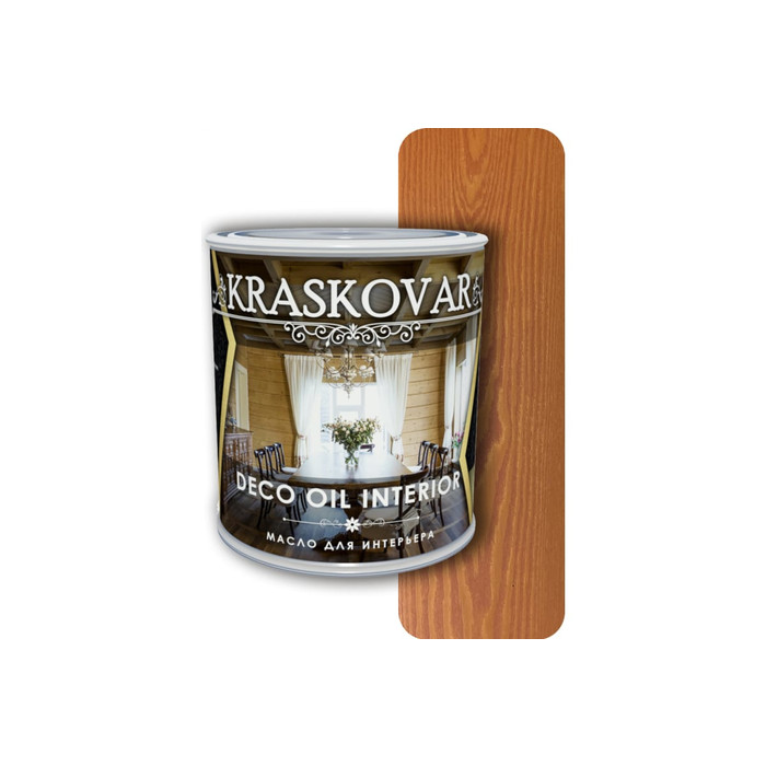 Масло для интерьера Kraskovar Deco Oil Interior лиственница 0,75л 1095