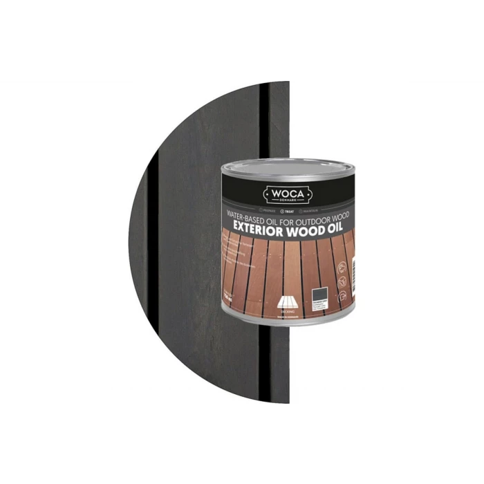 Масло Woca Exterior Wood Oil для наружных работ, водная основа, Грозовой серый (Thunder Grey), 0,75 л 618210