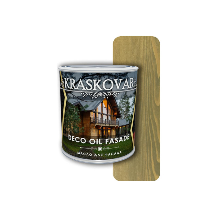 Масло для фасада Kraskovar Deco Oil Fasade бамбук, 0.75 л 1295