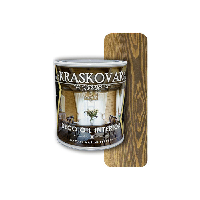 Масло для интерьера Kraskovar Deco Oil Interior орех 0,75л 1098