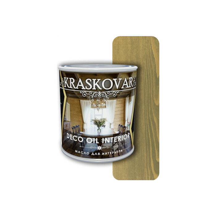 Масло для интерьера Kraskovar Deco Oil Interior бамбук, 0.75 л 1263