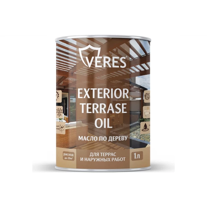 Масло для дерева VERES exterior terrase oil, 1 л, палисандр 255544
