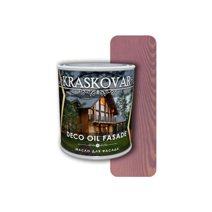 Масло для фасада Kraskovar Deco Oil Fasade Бургундия, 0.75 л 1298