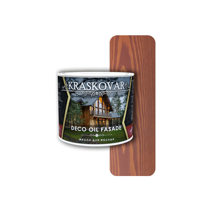 Масло для фасада Kraskovar Deco Oil Fasade вишня, 2.2 л 1302