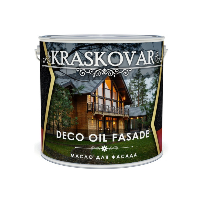 Масло для фасада Kraskovar Deco Oil Fasade вишня, 2.2 л 1302 фото 2