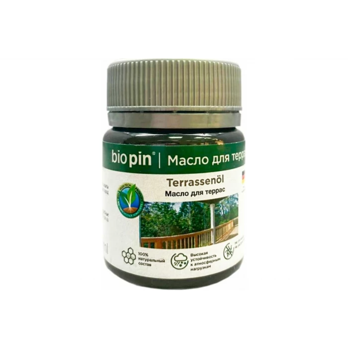 Масло для террас BIO PIN 4010 Terrassenol в цвете Мореный дуб 45 мл 40106C104