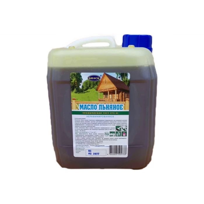 Льняное техническое масло БИАСК ГОСТ 5791-81 3л ТЛ-70-3/2,76кг ПК