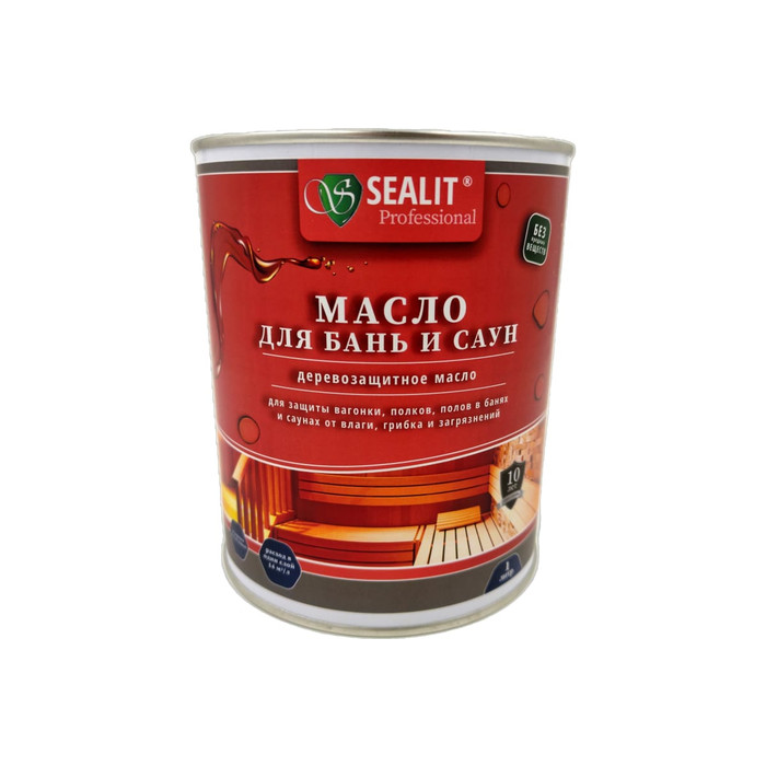 Масло для бани и сауны Sealit Sauna OIL+, 1 л, сосна 26-210